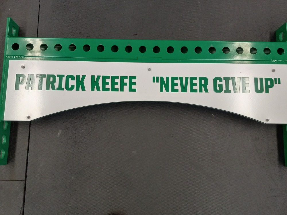 Squat Rack "Patrick Keefe" "Never Give Up"