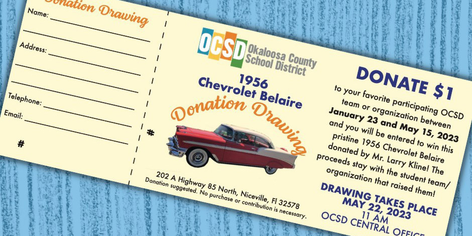 Donation Drawing of a 1956 Chevrolet Belaire