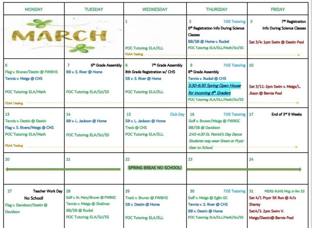 March Calendar