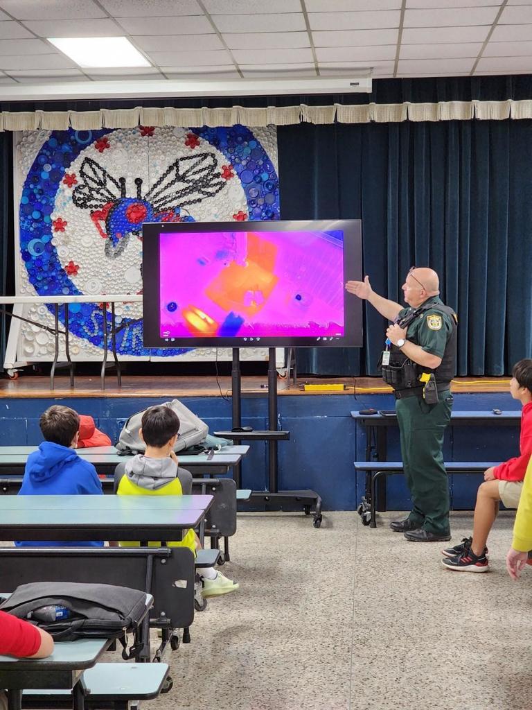 Lieutenant John Merchant with the Okaloosa County Sheriff’s Office. Lieutenant Merchant shared his time and expertise with the teams today by giving a presentation on the various ways the Sheriff’s Office uses drones in its operations. 
