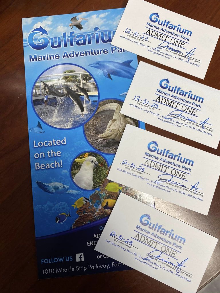 Gulfarium tickets! 