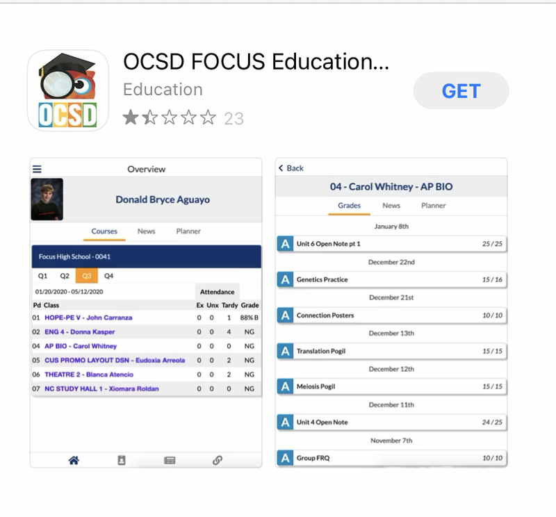 OCSD Focus App in App Store