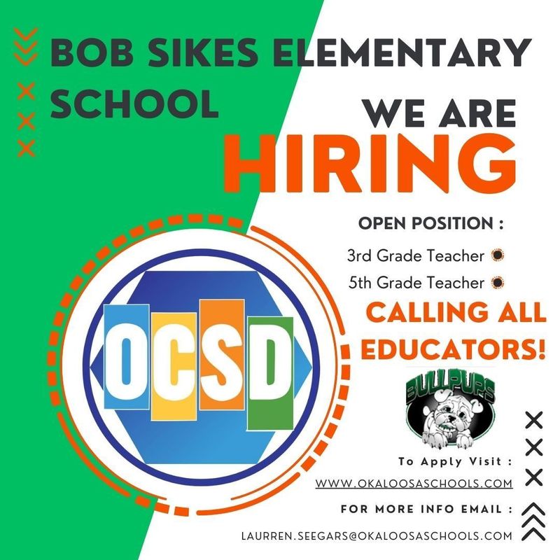 Bob Sikes Elementary School is Hiring